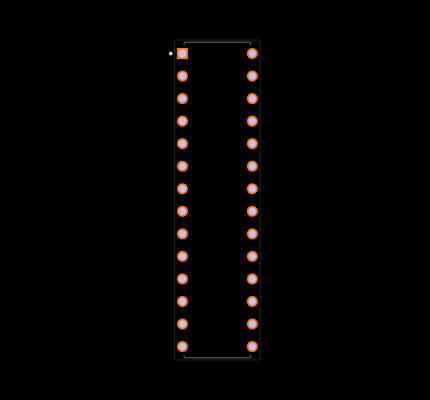 PIC18F2610-I/SP Footprint