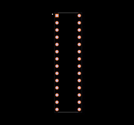 PIC18F26K20-I/SP Footprint