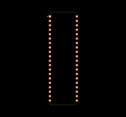PIC18F4431-I/P Footprint