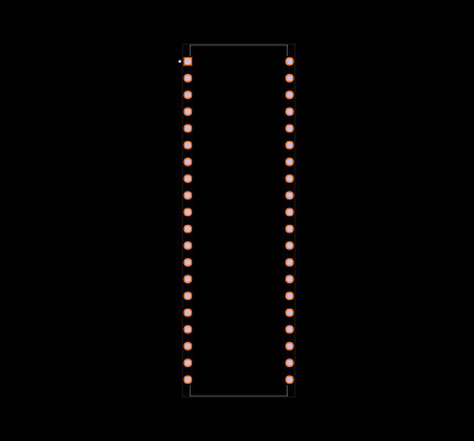 PIC18F45K20-I/P Footprint