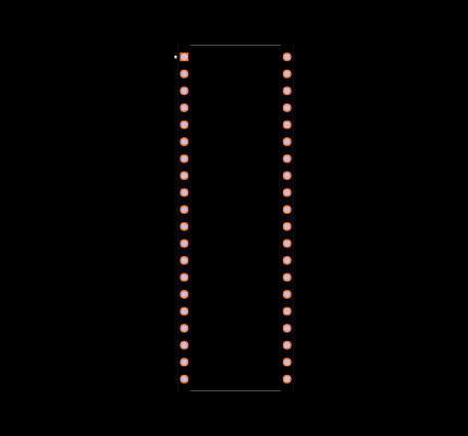 PIC18F4620-I/P Footprint