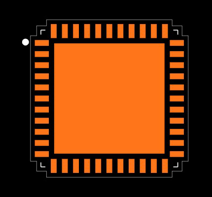 PIC18F46K20-I/ML Footprint