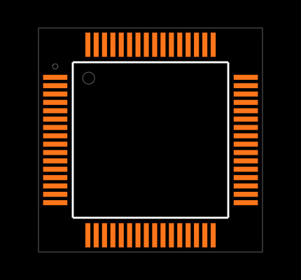 PIC18F66K80-I/PT Footprint