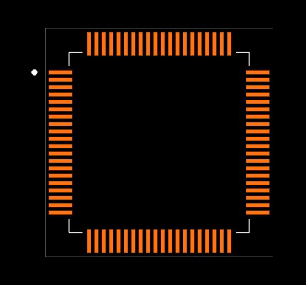 PIC18F8390-I/PT Footprint