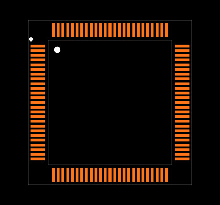 PIC18F97J94-I/PF Footprint
