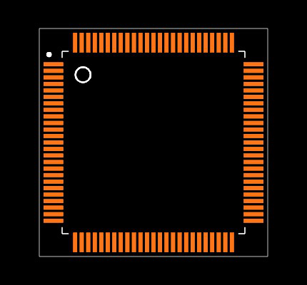 PIC24EP512GU810-I/PF Footprint