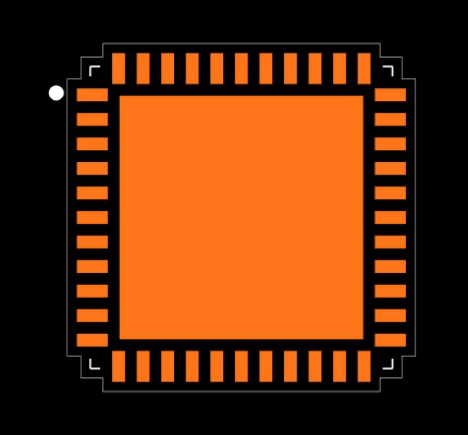 PIC24FJ64GA104-I/ML Footprint