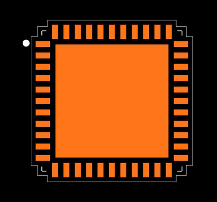 PIC24HJ128GP504-I/ML Footprint