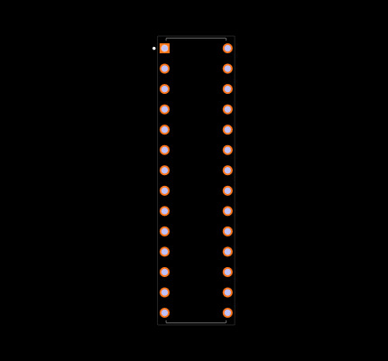 PIC24HJ64GP202-I/SP Footprint