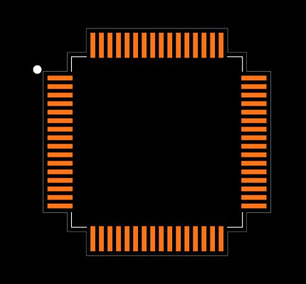 PIC32MX370F512HT-I/PT Footprint