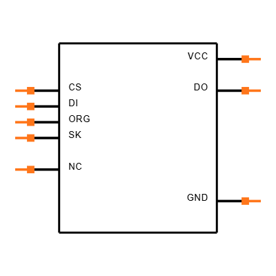 AT93C46DN-SH-B Symbol