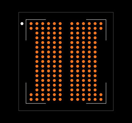 MT52L256M32D1PF-107 WT:B TR Footprint