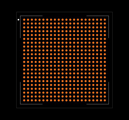 M2GL010T-1FG484M Footprint