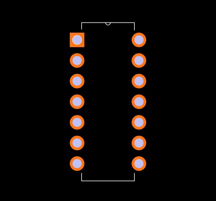 HEF4001BP Footprint