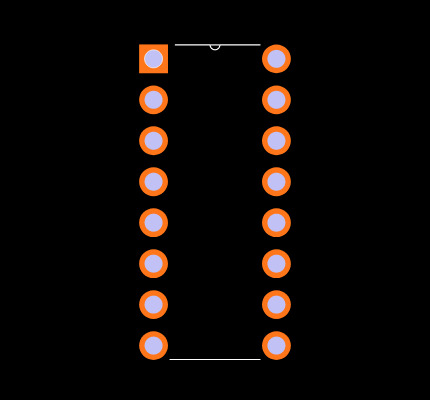 HEF4094BP Footprint