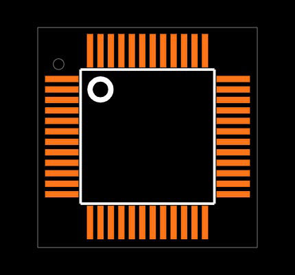 LPC11U68JBD48E Footprint
