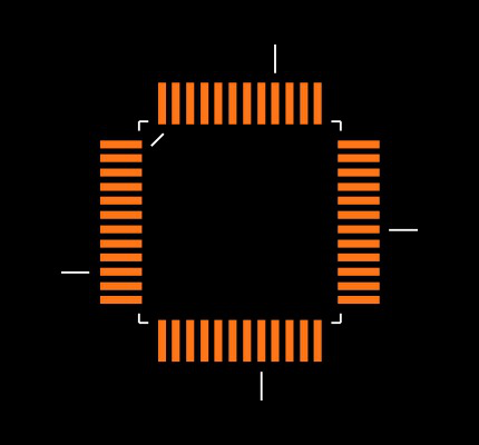 LPC2102FBD48,118 Footprint