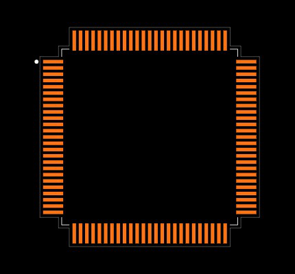 LPC54606J512BD100E Footprint