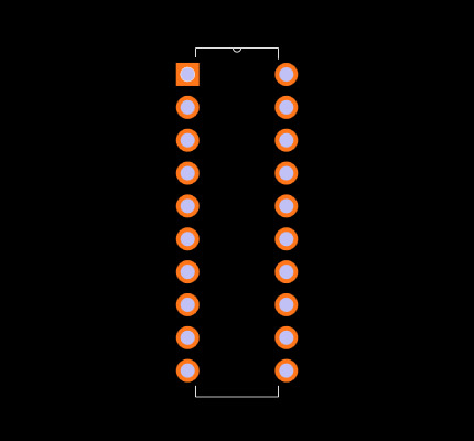 74HCT374N,652 Footprint