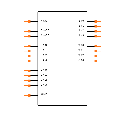 74HC244D,653 Symbol