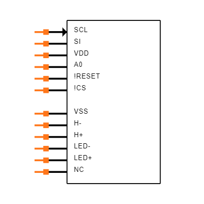 NHD-C12864A1Z-FSW-FBW-HTT Symbol