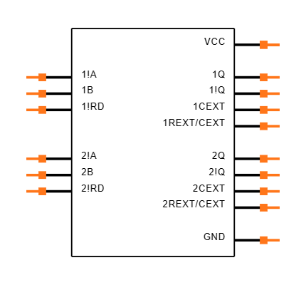 74HC123BQ,115 Symbol