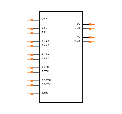 74HC4538D,653 Symbol