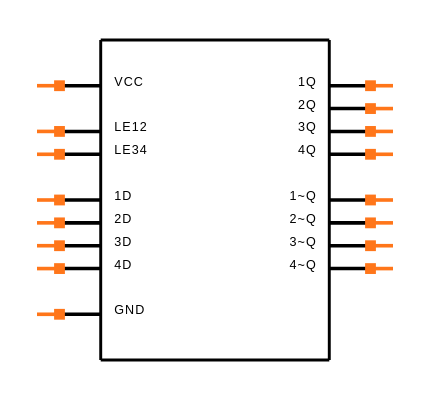 74HC75PW,118 Symbol