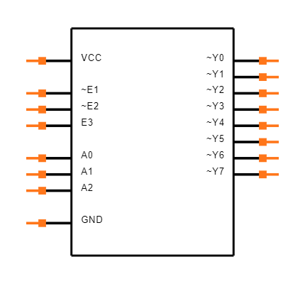 74HCT138D,653 Symbol