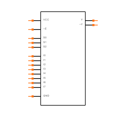 74HCT151D,653 Symbol