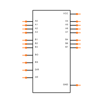 74HCT245PW,118 Symbol