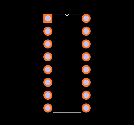 HEF4027BP Footprint