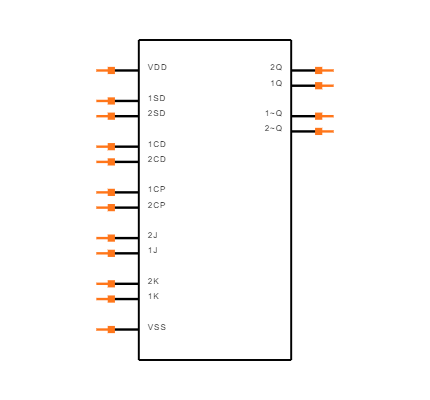 HEF4027BP Symbol