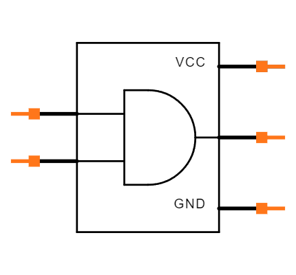 74AHC1G08GV,125 Symbol