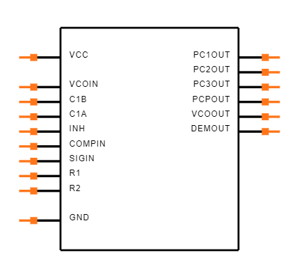 74HC4046AD,653 Symbol