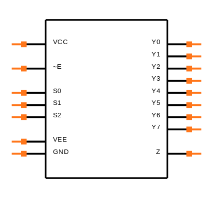 74HC4051PW-Q100,11 Symbol