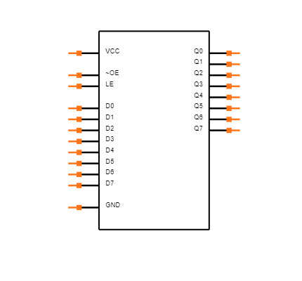 74HCT573D,653 Symbol