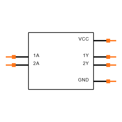 74HCT2G14GV-Q100H Symbol
