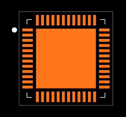 NRF51822-QFAC-T Footprint