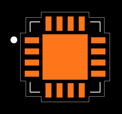 nRF21540-QDAA-R Footprint