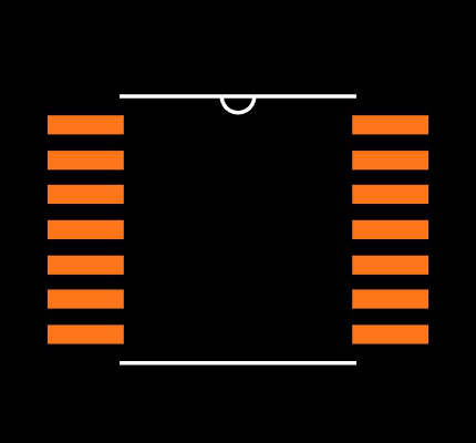 74LCX11MTC Footprint