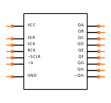 74VHC595MTC Symbol
