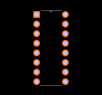 CD4049UBCN Footprint