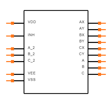 CD4053BCN Symbol