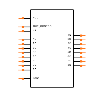 MM74HC573WMX Symbol