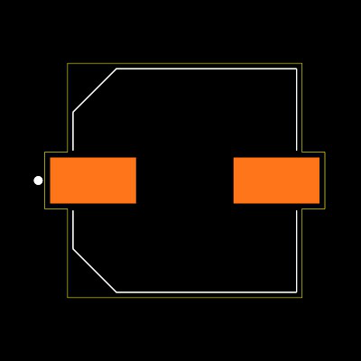 16TZV680M10X10.5 Footprint