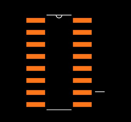 M74HC221RM13TR Footprint