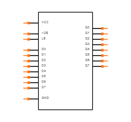 M74HC573RM13TR Symbol