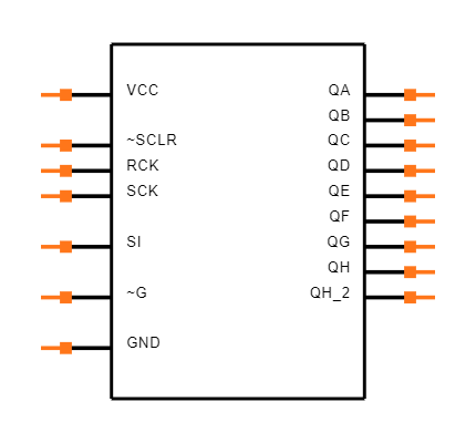 M74HC595RM13TR Symbol