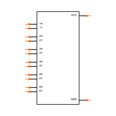 M74HCU04B1R Symbol